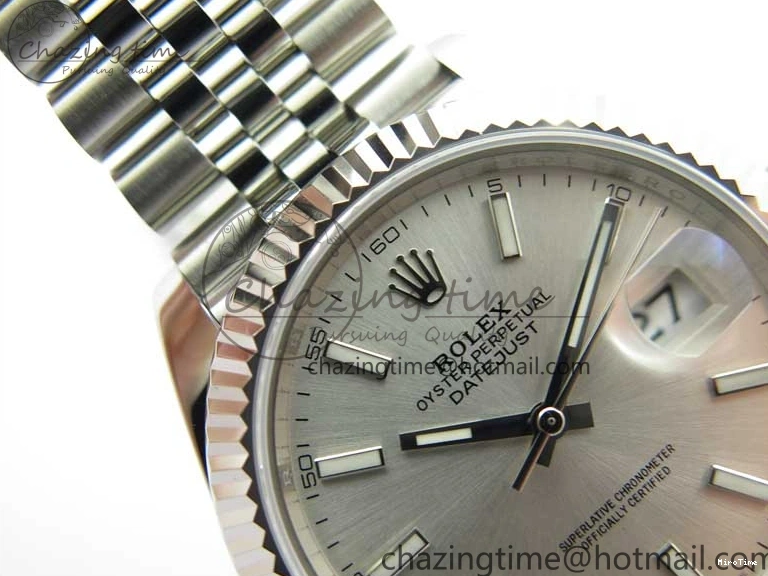 MiroTime 0101 SoftTouch DateJust 41 126334 ZF 1:1 Best Edition 904L Steel Silver Dial Stick Marker on Jubilee Bracelet A 2437